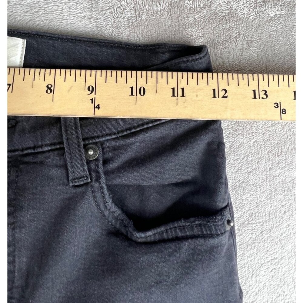 Reformation Womens Black Mid Skinny Jeans With Distressed Knees Size 26 - Picture 9 of 16